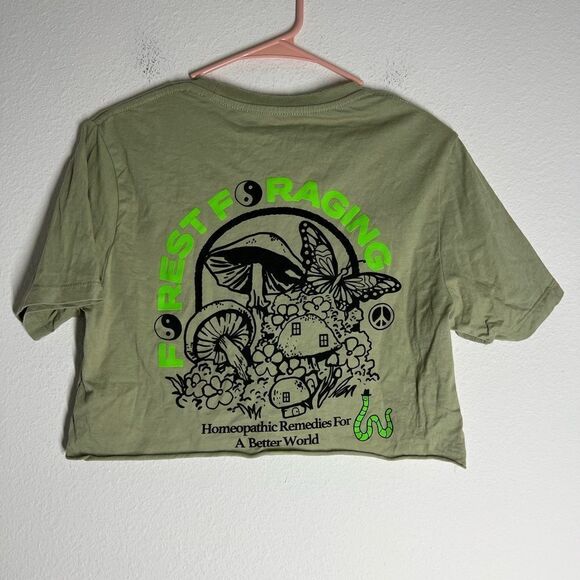 Levi's Green Graphic Forest Short Sleeve Shirt Size S - Picture 2 of 12